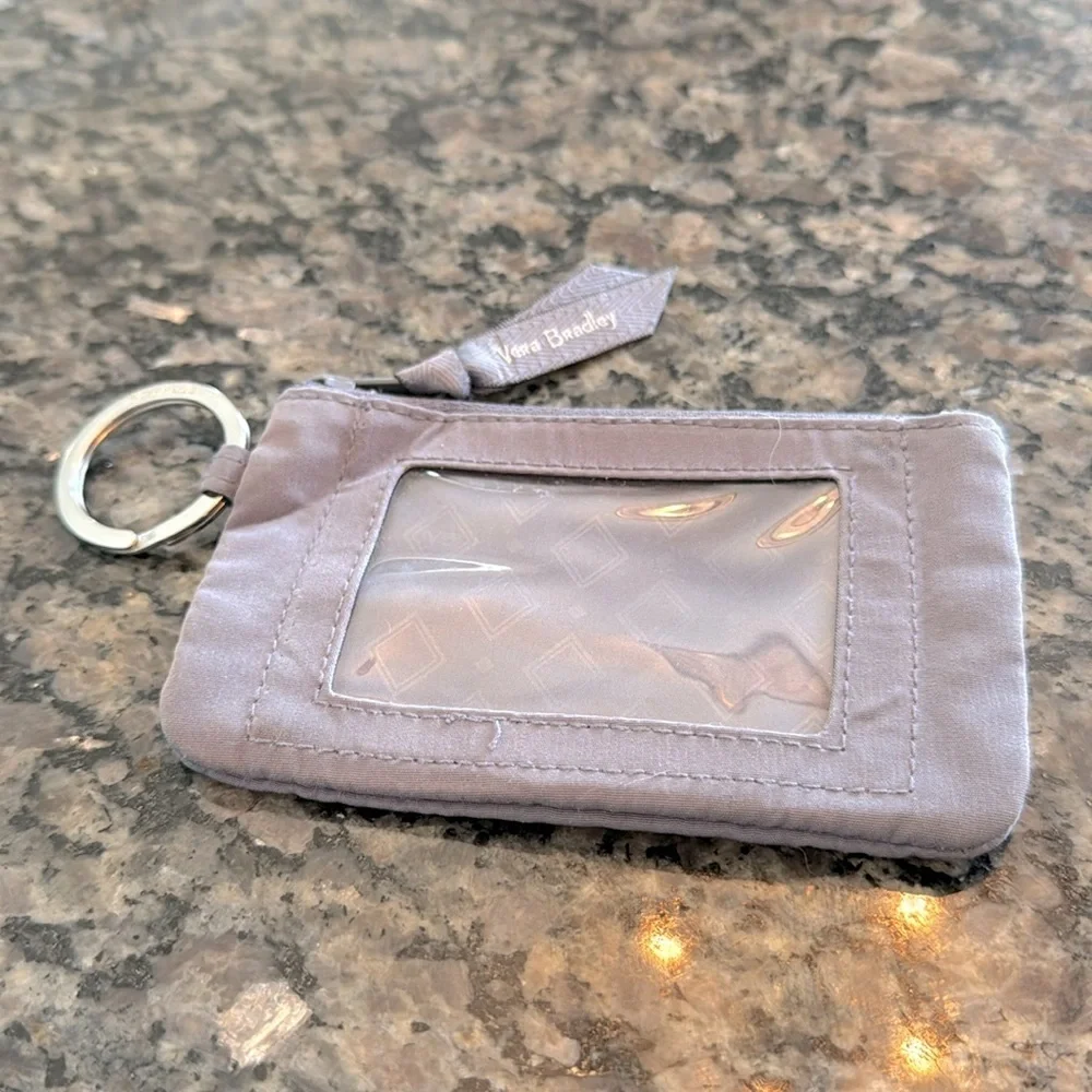 Vera Bradley gray coin card holder